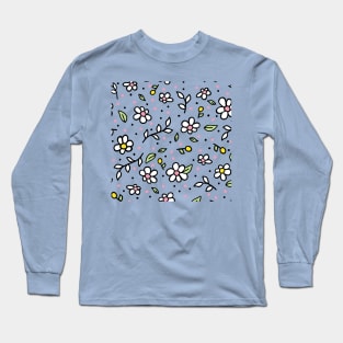 Floral Daisy Design Long Sleeve T-Shirt